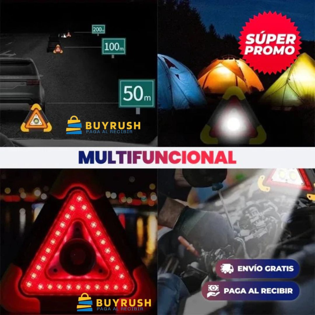 Hurry Bolt™ Triángulo LED multifunción para emergencia