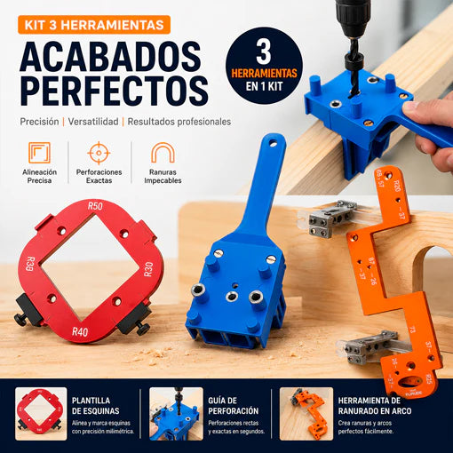 TriCraft Pro™ Kit Herramientas de Acabados Perfectos