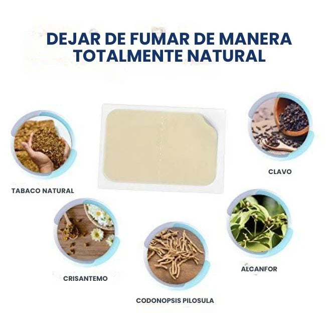Respira Libre™ parche herbal que te ayuda a dejar el cigarrillo sin ansiedad.