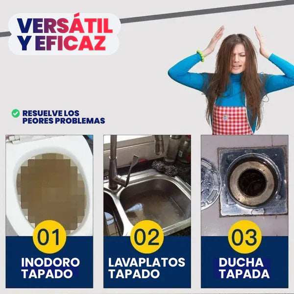 TurboMax Elimina bloqueos en tus tuberías en minutos