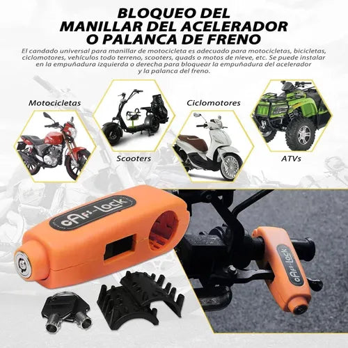 Caps Lock™ Bloqueo de manillar anti-robo seguridad en segundos